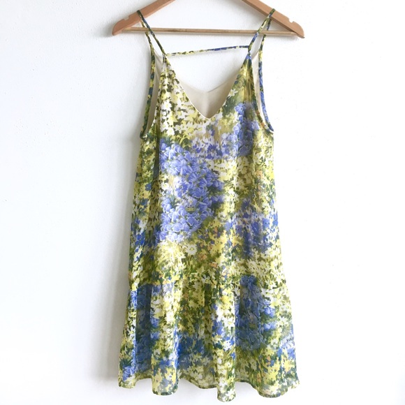 Lush Floral Chiffon Ruffle Dress - Picture 2 of 3